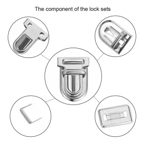 10 Pieces Bag Replacement Parts Tuck Lock Buckle Purse Clasp Closure Parts