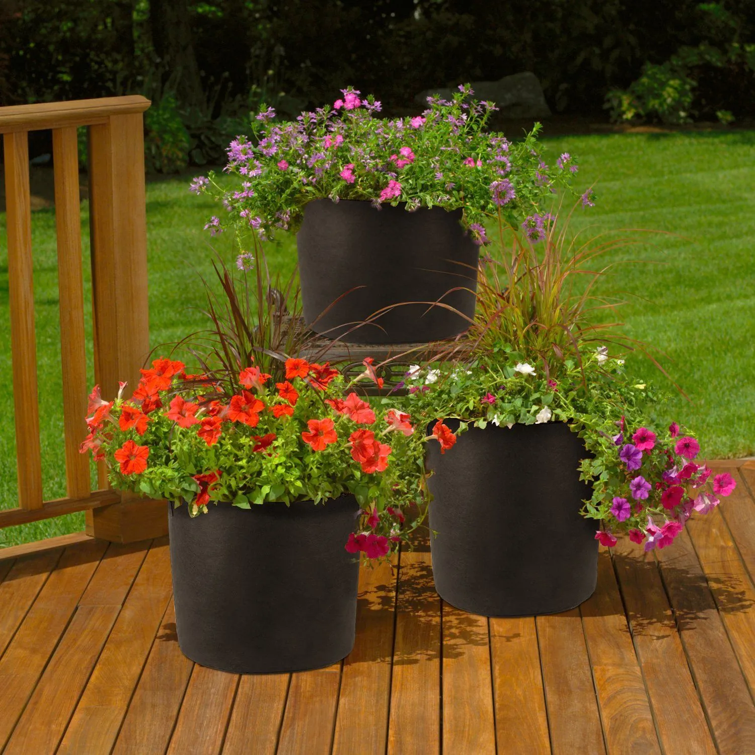 3-Pack: Planter Bags Breathable Planting Fabric Pots with Harvest Window