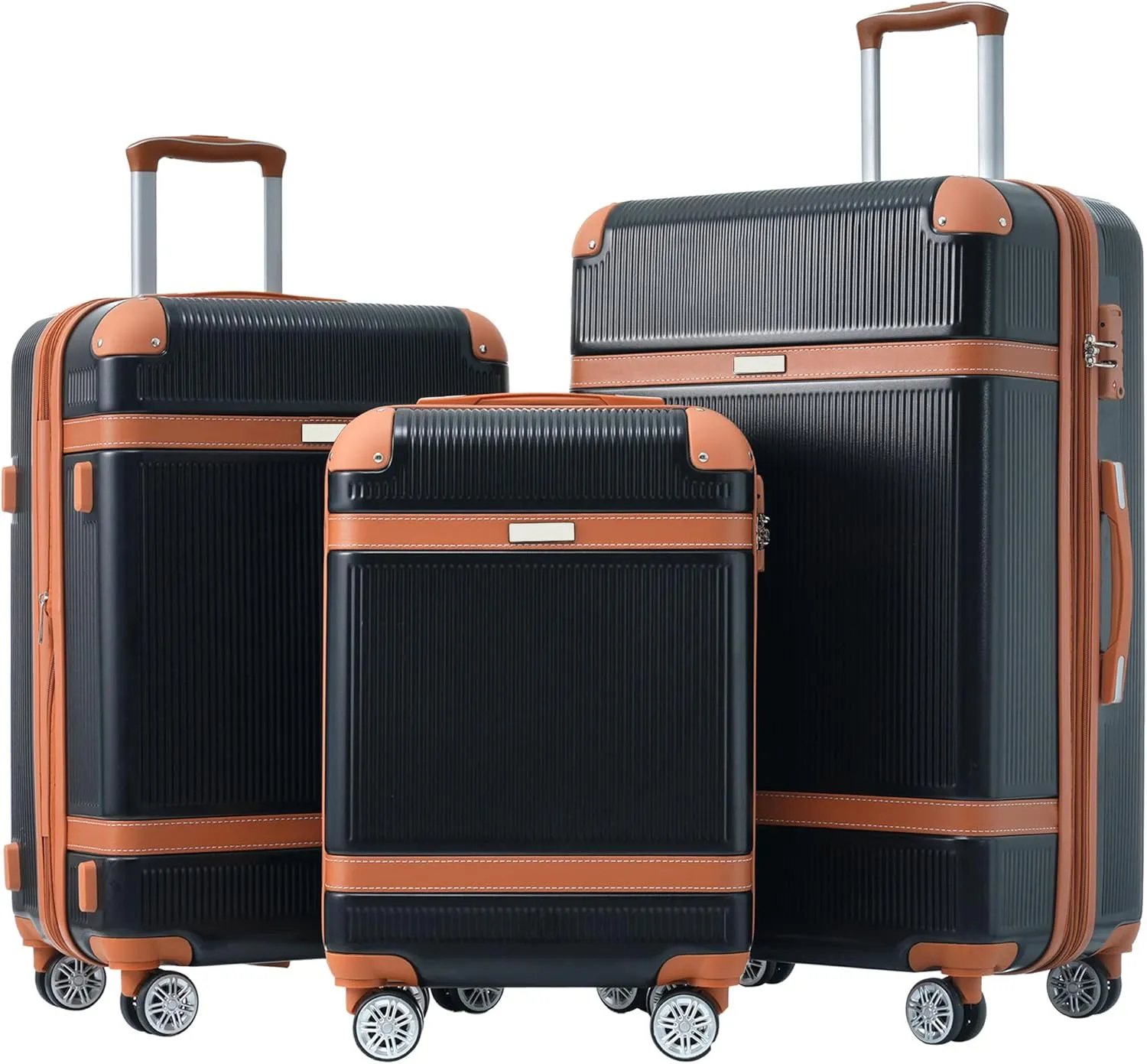 3 - Piece Lightweight Hardshell Luggage Set: Secure, Expandable & Maneuverable