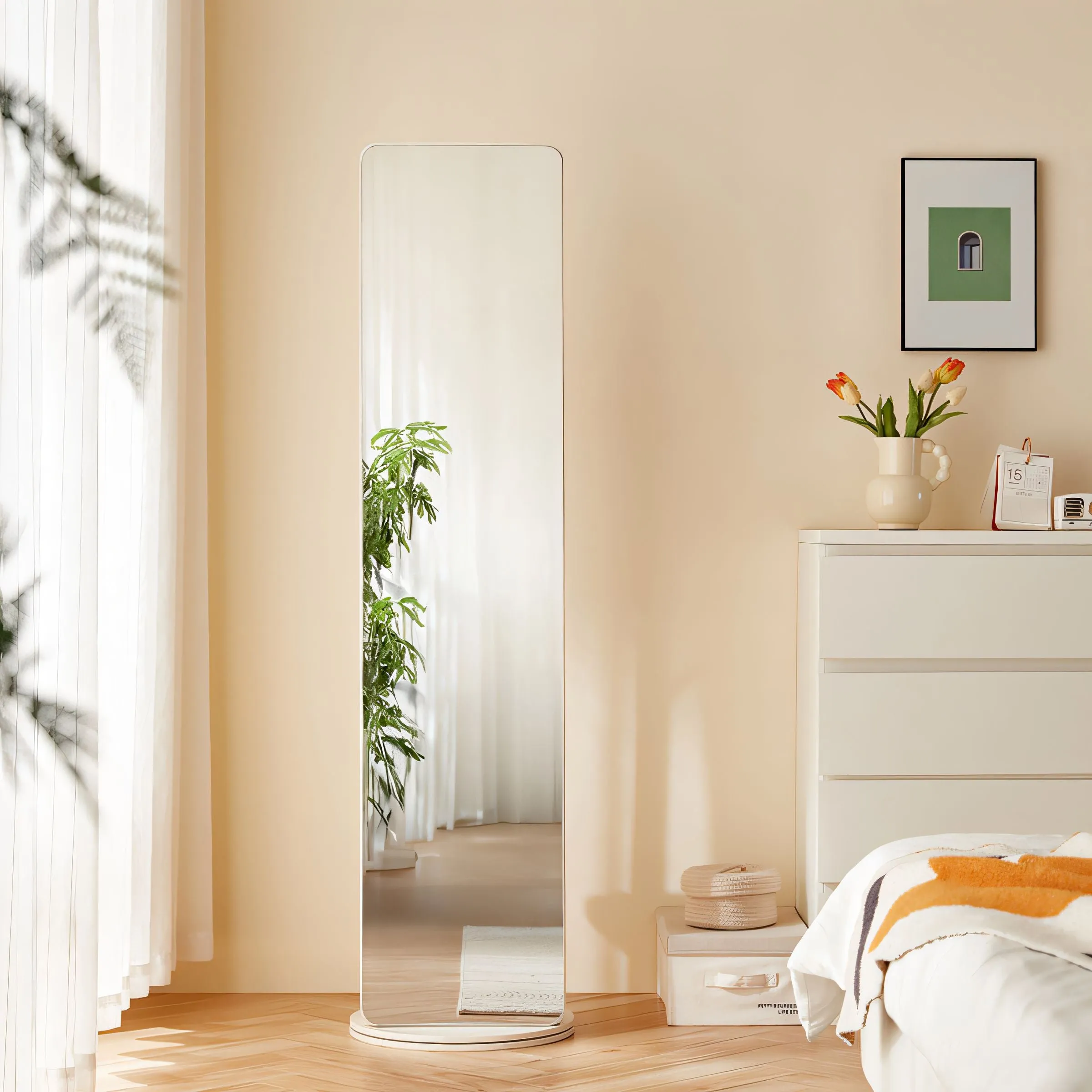 ALEXA Dual Layer Full-Length Spinnable Mirror