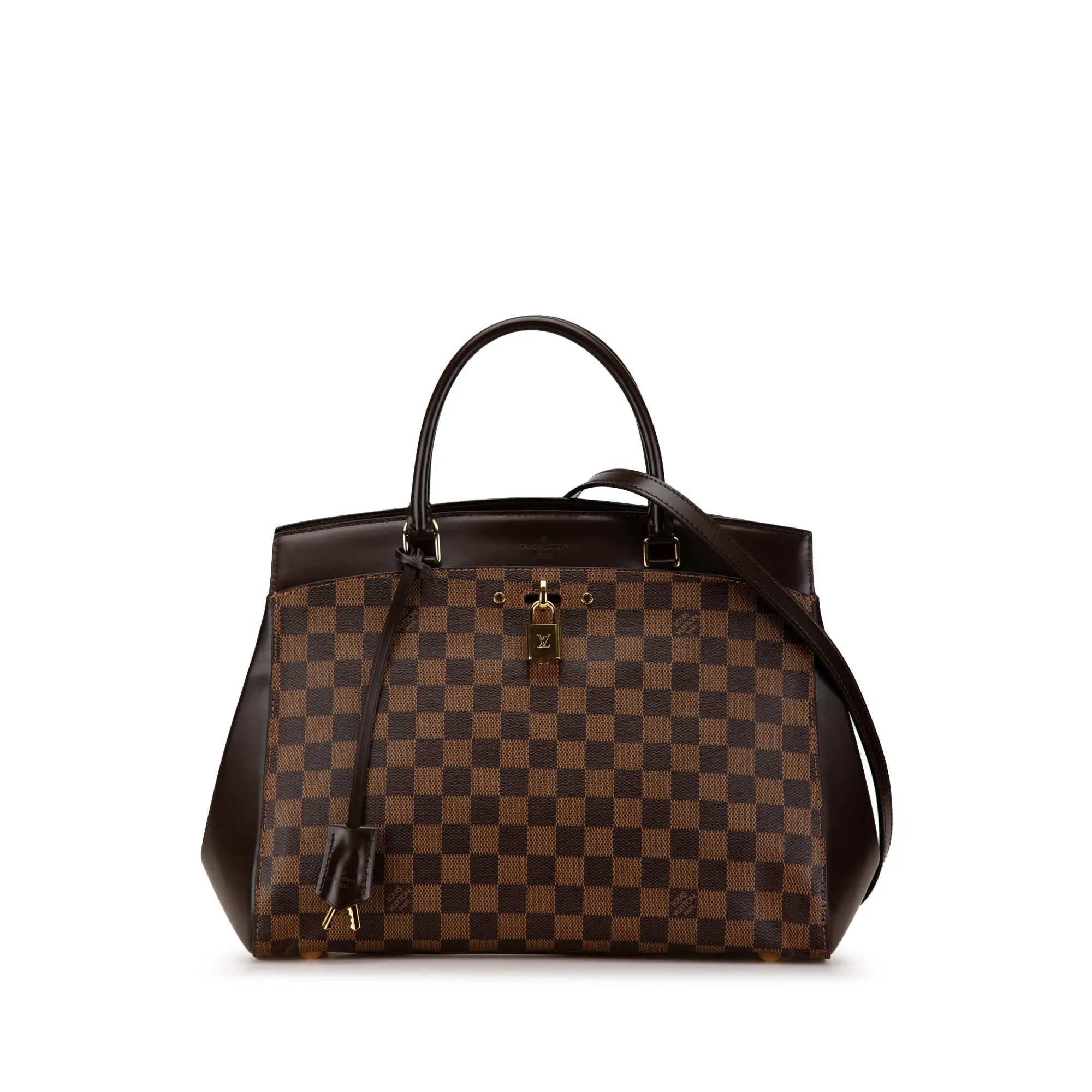 Brown Louis Vuitton Damier Ebene Rivoli MM Satchel