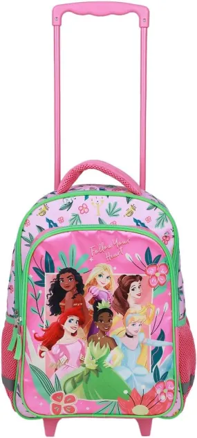 Disney 16" Princesses Girls Rolling Backpack with Adjustable Handle