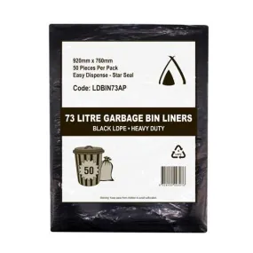 Garbage Bag 73 Litre Heavy Duty Black