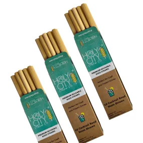 Holy City Straw Company Cocktail Reusable Reed Straws | 3 Pack Bundle