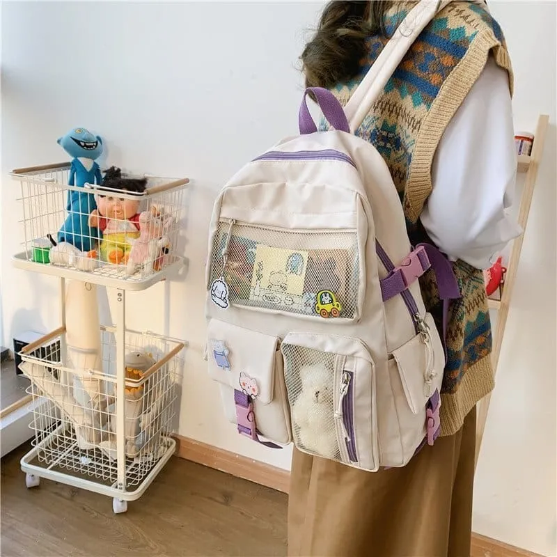 NEW Kawaii Large Capacity Backpack with Accessories Included 🎒