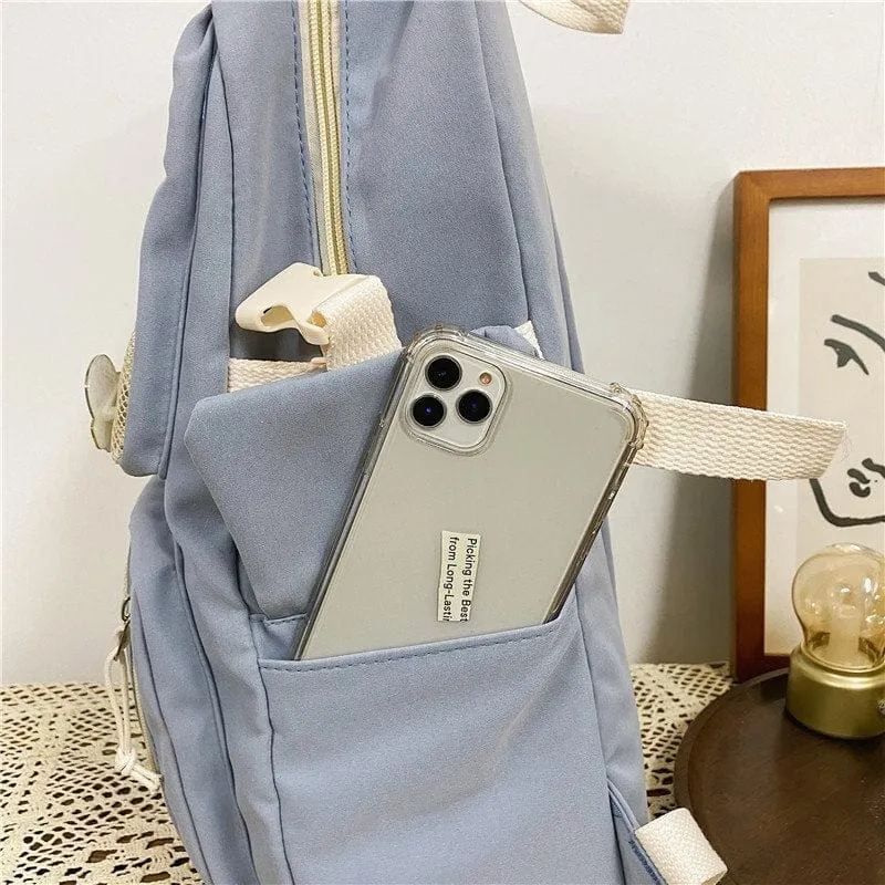 NEW Kawaii Large Capacity Backpack with Accessories Included 🎒