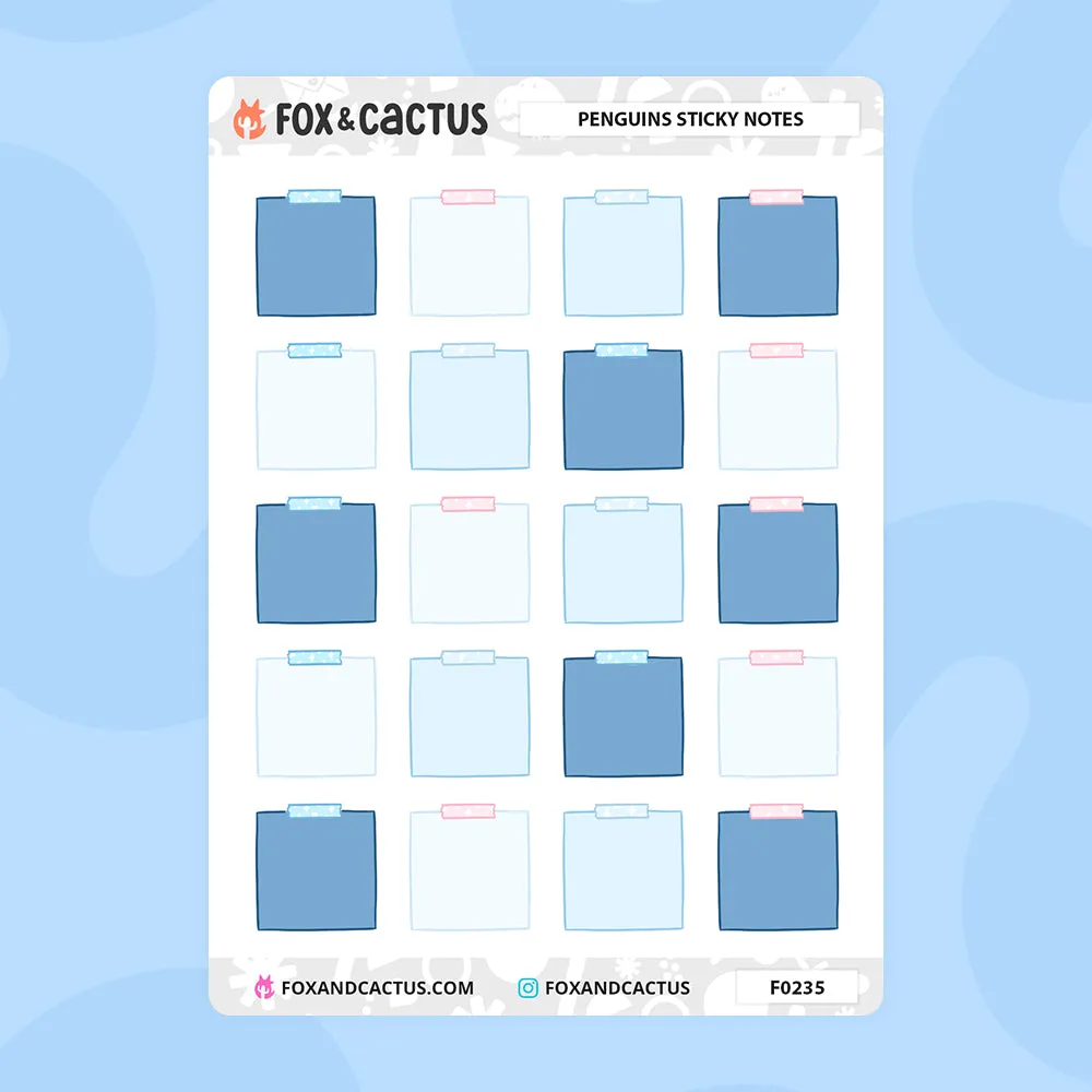 Penguins Sticky Note Stickers