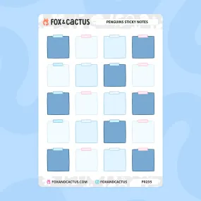 Penguins Sticky Note Stickers