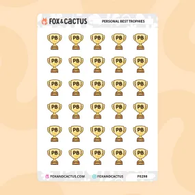Personal Best Trophy Stickers