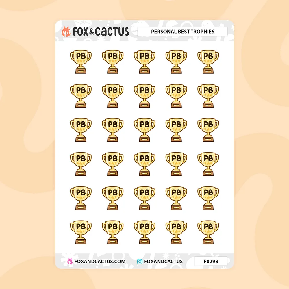 Personal Best Trophy Stickers