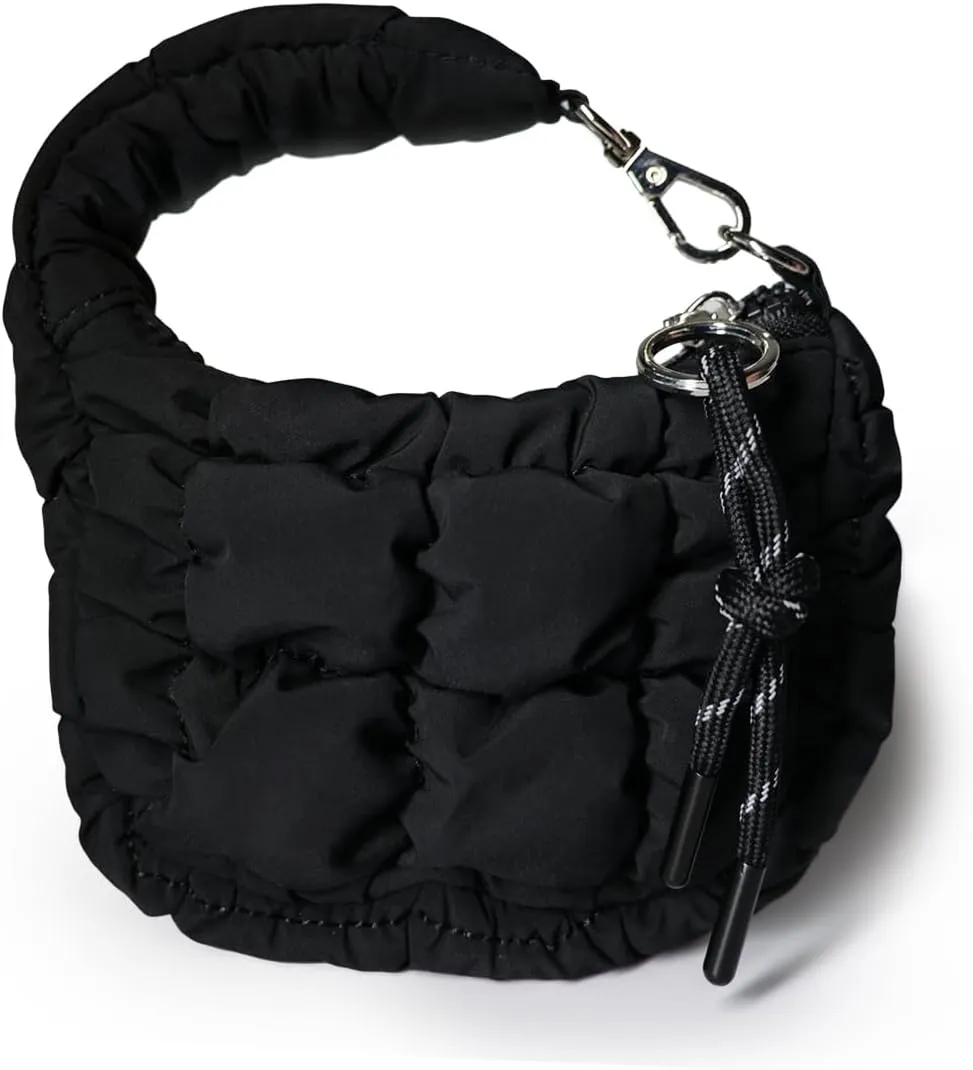 Quilted Mini Puffer Pouch wristlet wallets for women, Versatile mini purse for Essentials, Gifts, and Outdoor Activities