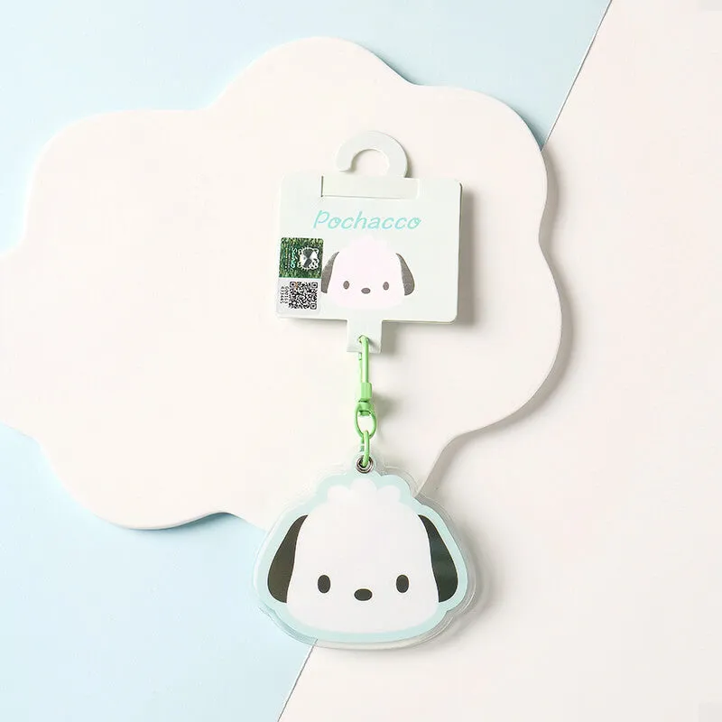 Sanrio Rotating Slide Pocket Mirror Keychain