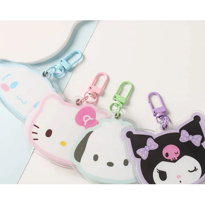 Sanrio Rotating Slide Pocket Mirror Keychain