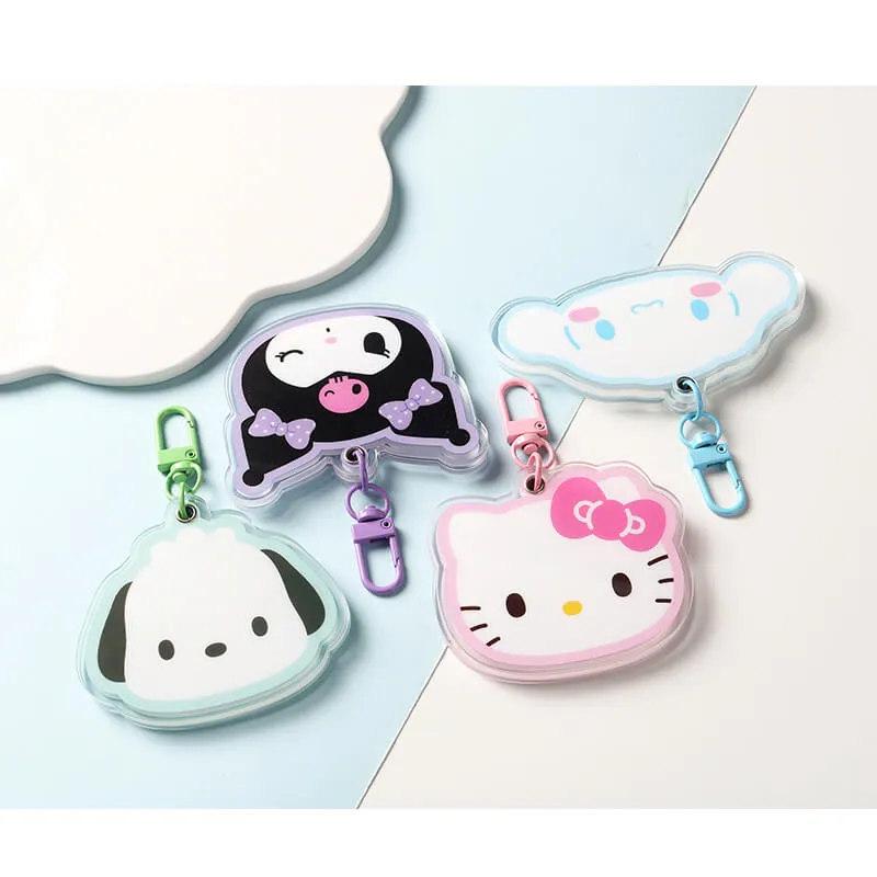 Sanrio Rotating Slide Pocket Mirror Keychain