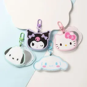Sanrio Rotating Slide Pocket Mirror Keychain