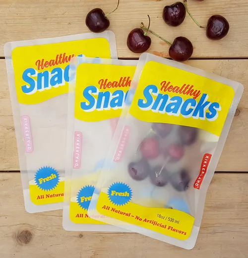 Set of 3 Reusable Snack Zipper Bags