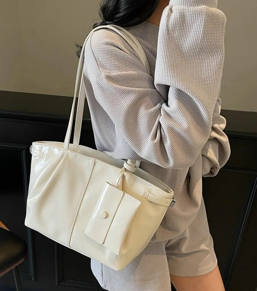Vintage Large Capacity Commuter Tote Handbag with Small Bag Stylish Women Underarm Bag for Outdoor Trendy 2025