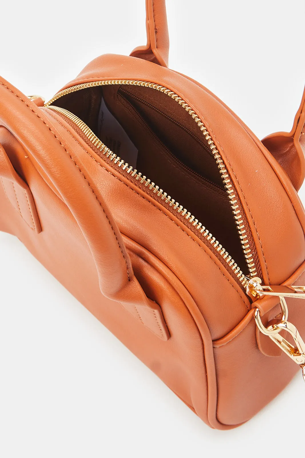 Women Tan Embellished Cross Body Bag
