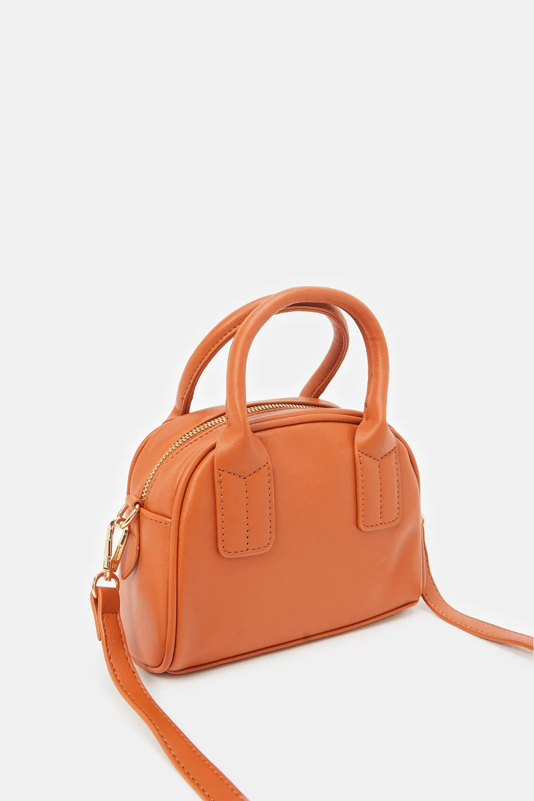 Women Tan Embellished Cross Body Bag