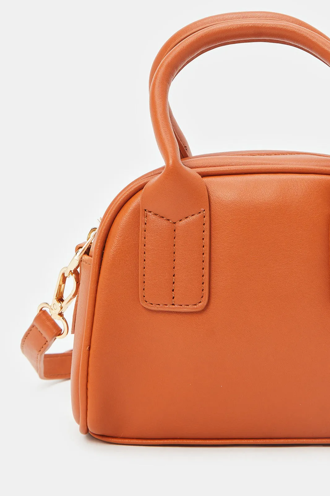 Women Tan Embellished Cross Body Bag