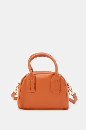 Women Tan Embellished Cross Body Bag